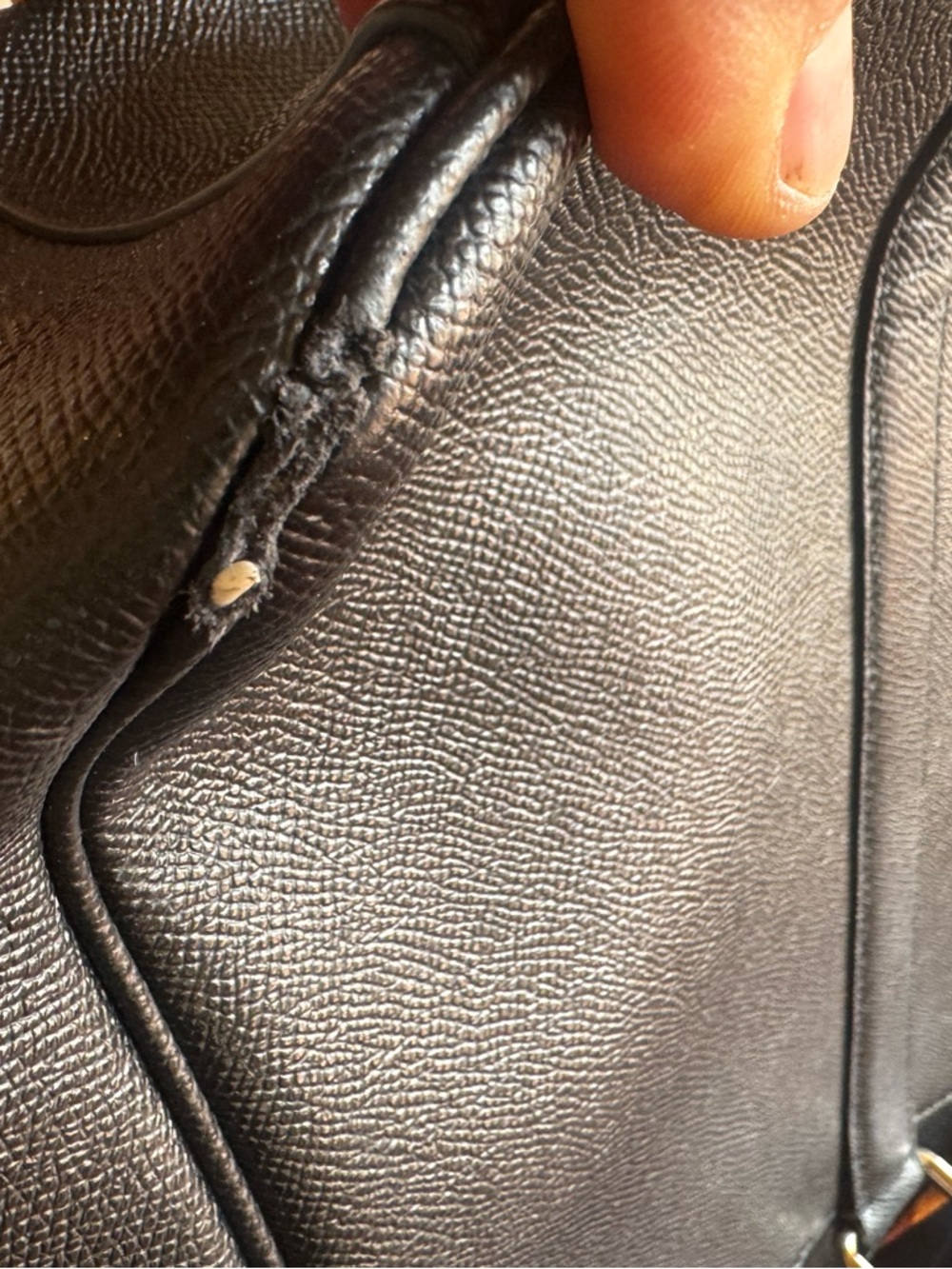 Coach Black Leather Briefcase with Detachable Strap and Top Handles - Picture 4 of 7